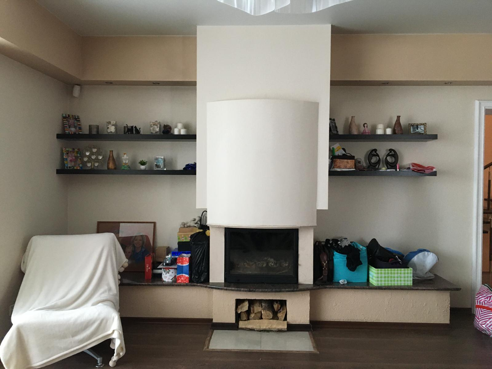 гостиная в частном доме "ДО" и "ПОСЛЕ"