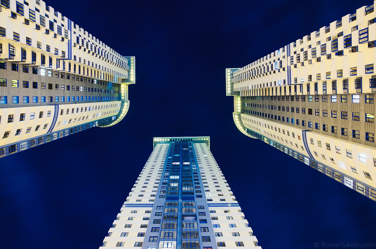 Жилые комплексы Москвы, архитектурная фотосъёмка