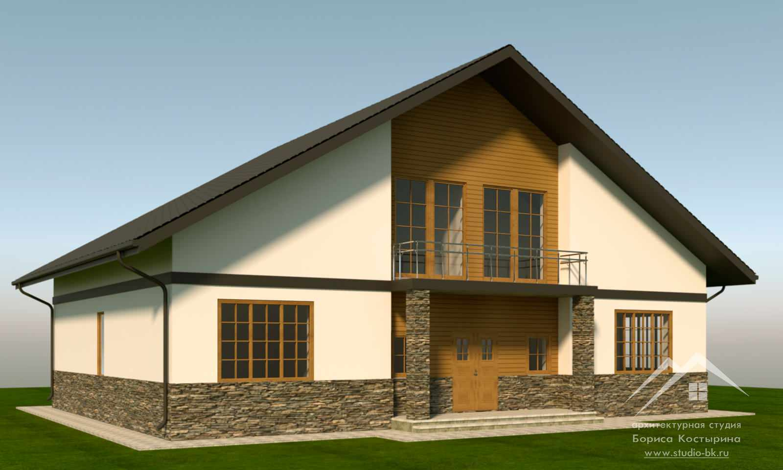 Обложка проекта: Проект двухэтажного дома в стиле кантри, 320 м²