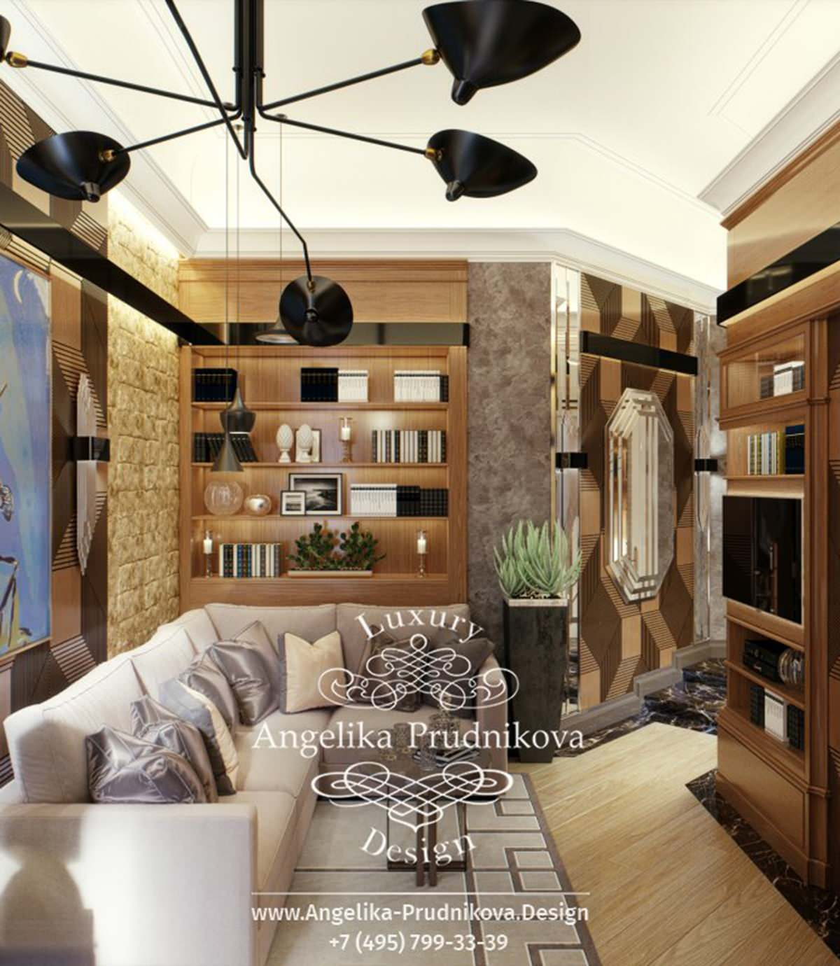 Дизайн-проект интерьера кабинета в ЖК «Art Residence»