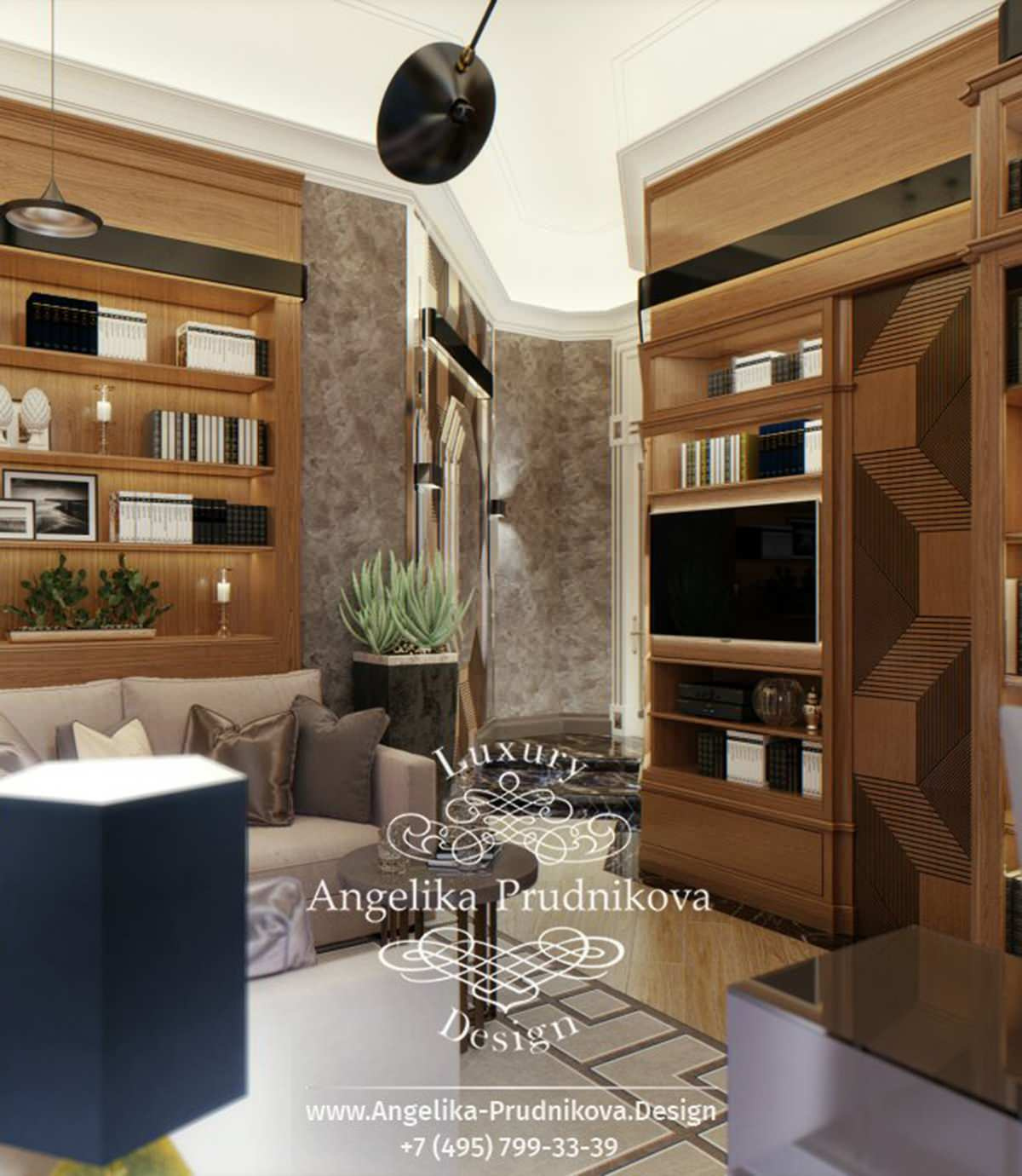 Дизайн-проект интерьера кабинета в ЖК «Art Residence»