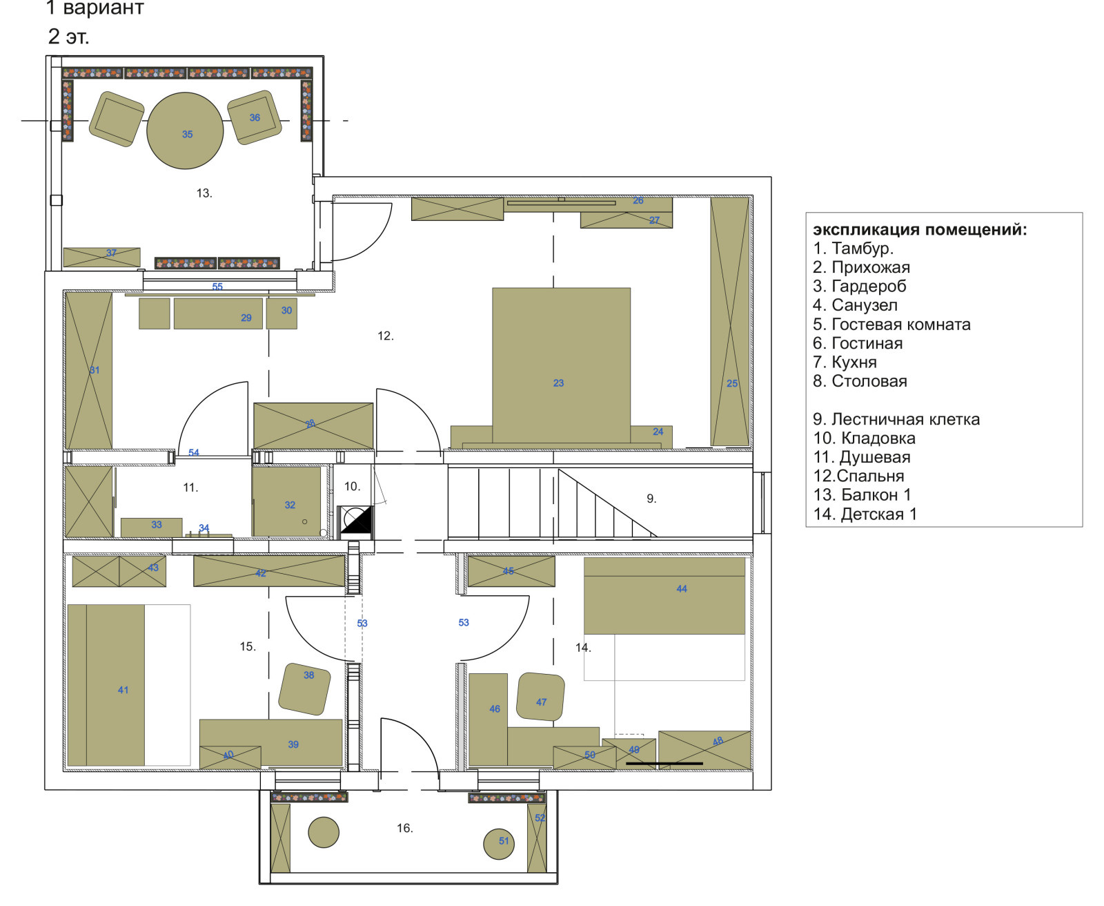 Проект интерьеров загородного дома в ЛО