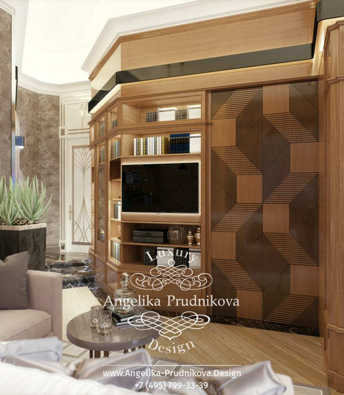 Дизайн-проект интерьера кабинета в ЖК «Art Residence»