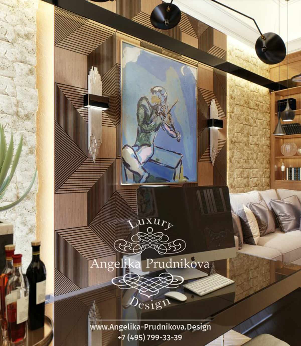 Дизайн-проект интерьера кабинета в ЖК «Art Residence»