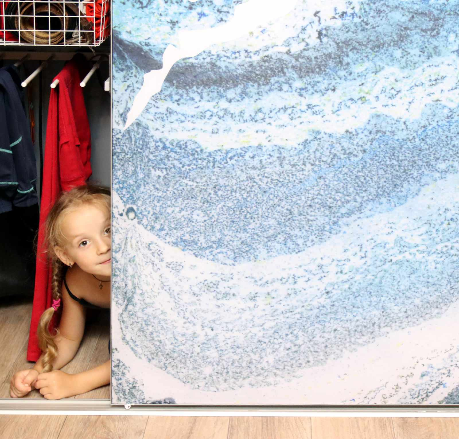 Текстильные двери-купе для встроенного шкафа 3,3х2,6м