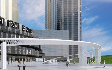 Гранитные часы Москва Сити