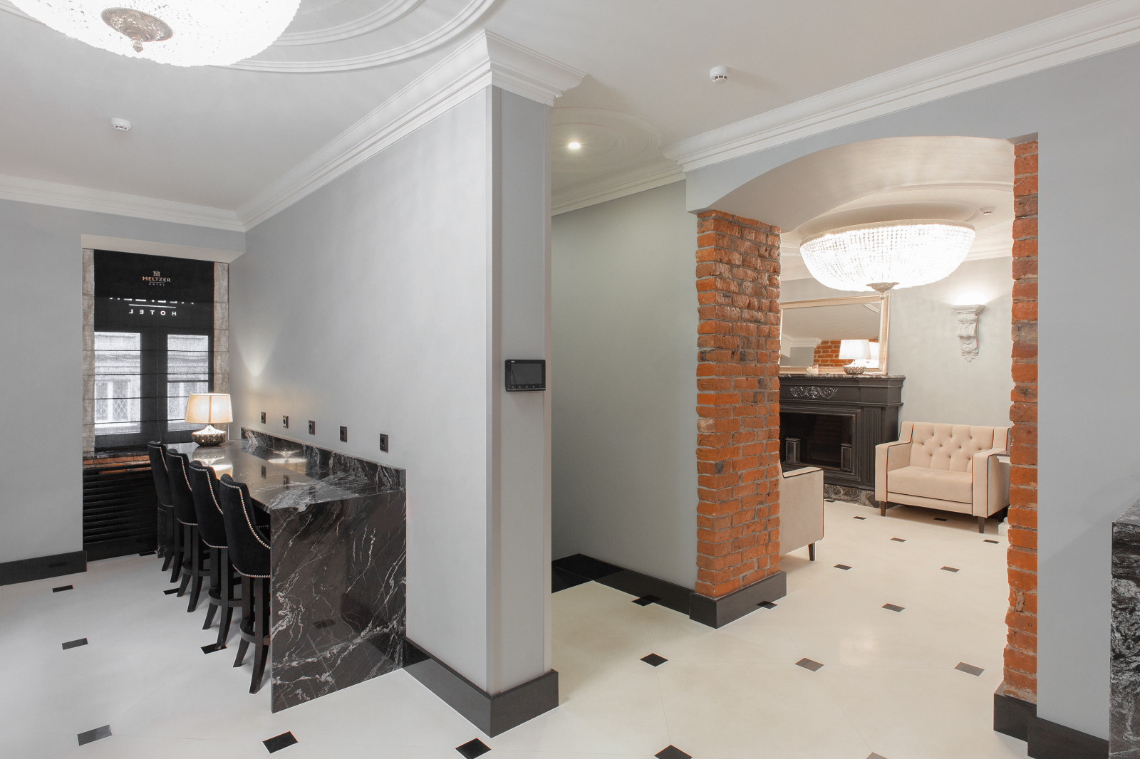 Отель Meltzer — интерьеры лобби и зоны завтраков