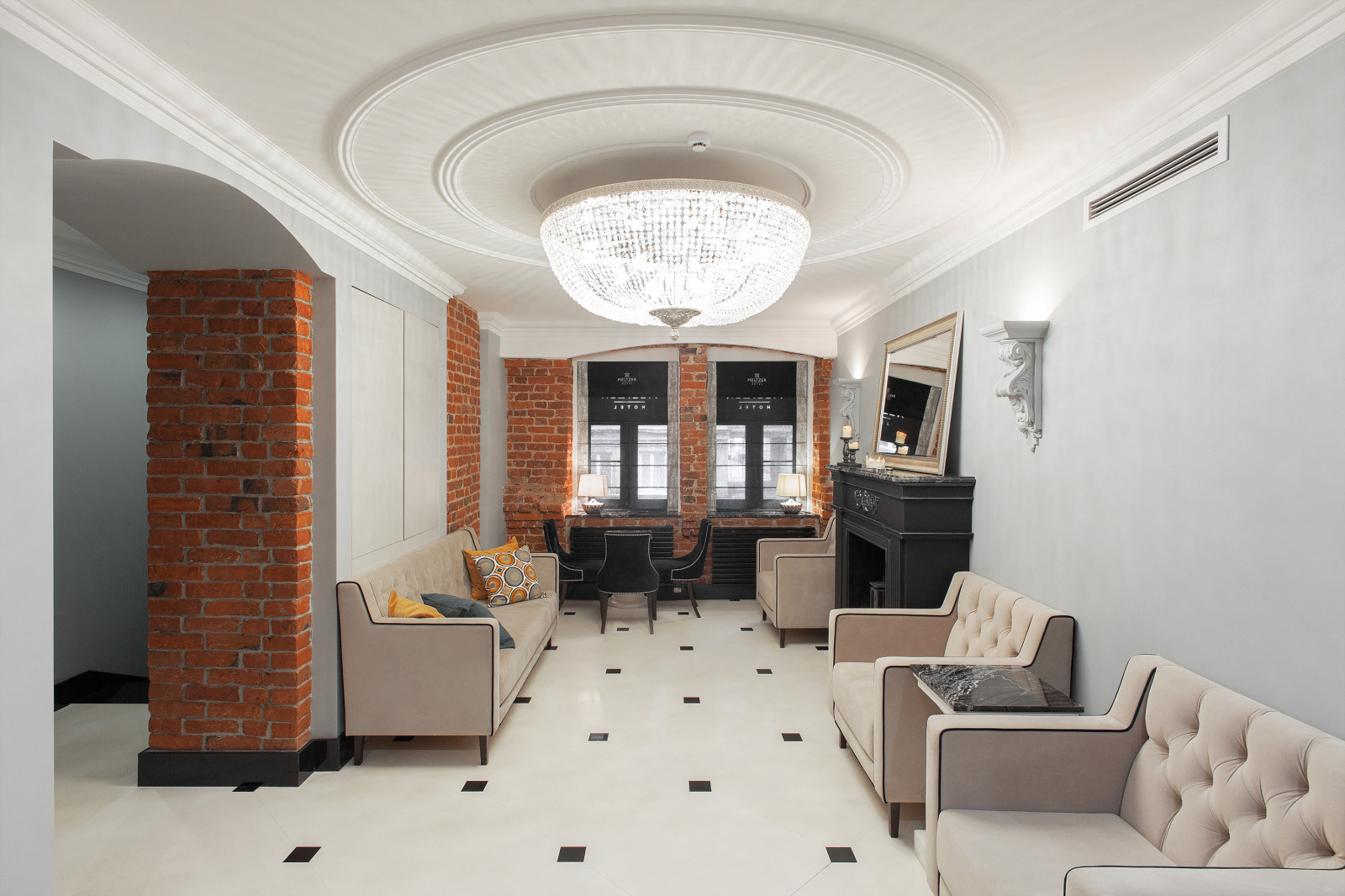 Отель Meltzer — интерьеры лобби и зоны завтраков