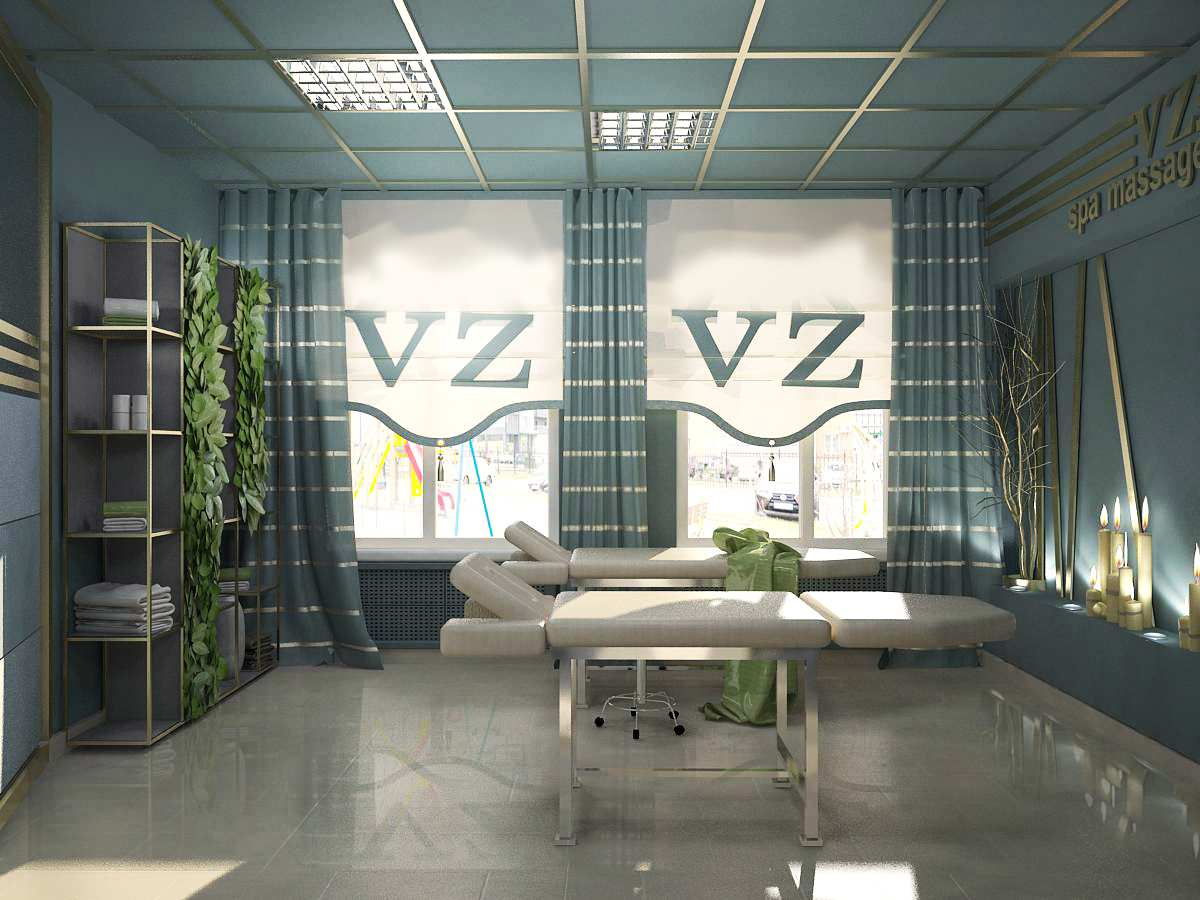 Интерьер салона красоты 300 м.кв.