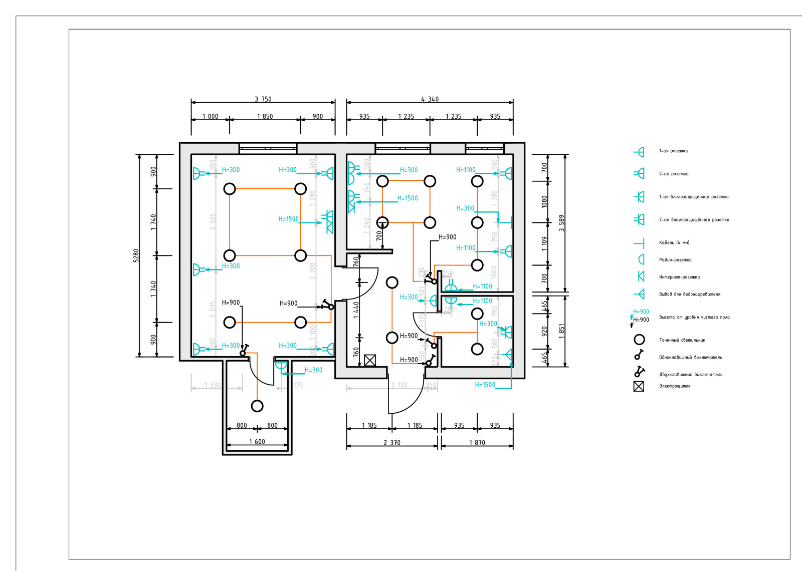 План электрики (ArchiCAD)