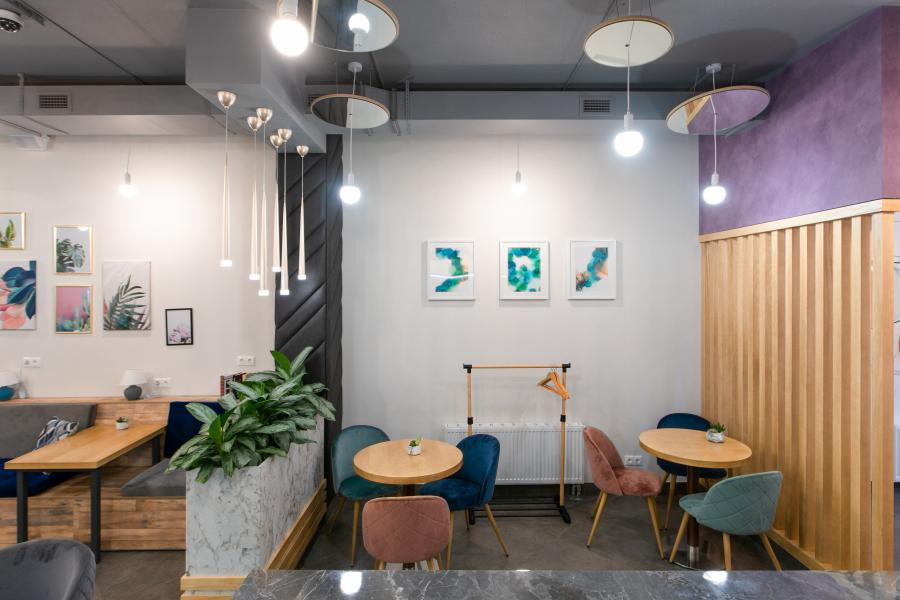 Кофейня в современном стиле.