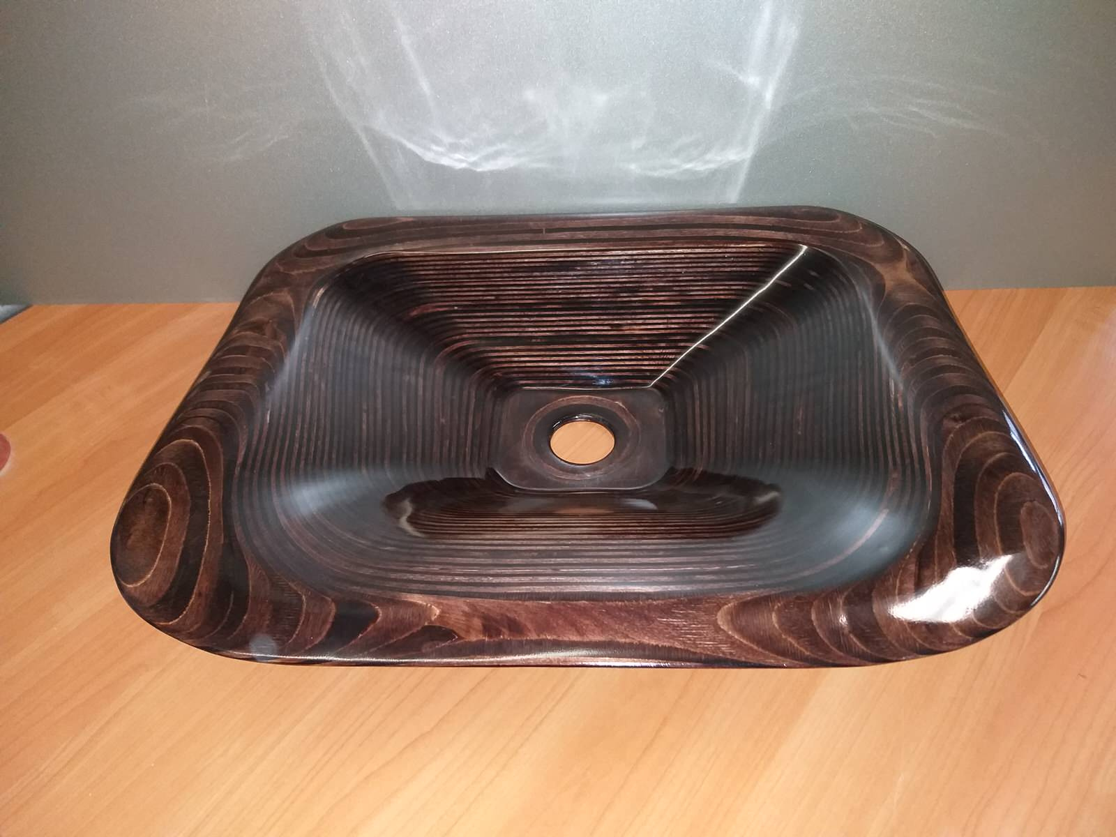 Дизайнерская деревянная раковина из фанеры