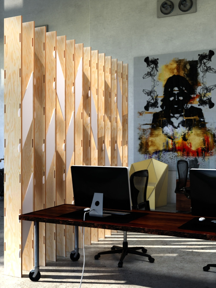 Дизайнерская панель-перегородка для зонирования