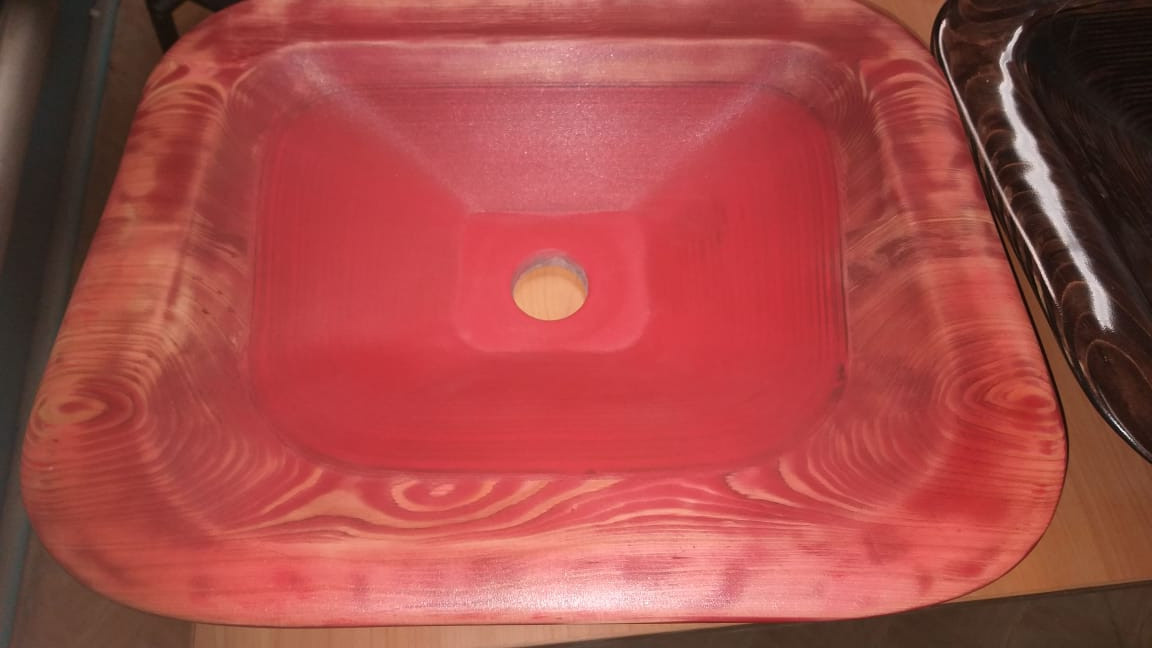 Дизайнерская деревянная раковина из фанеры