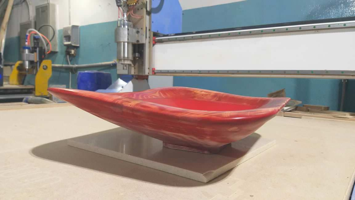 Дизайнерская деревянная раковина из фанеры