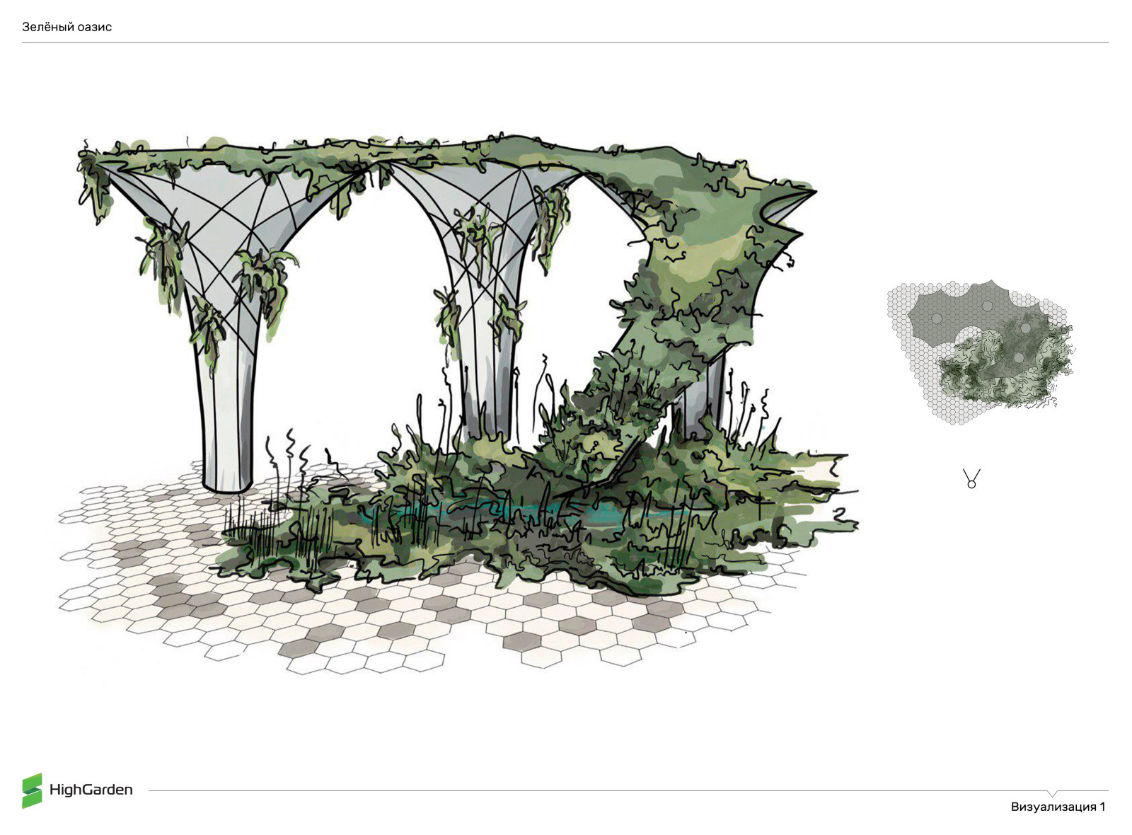 Проект выставочных садов для городского фестиваля "Цветочный джем"
