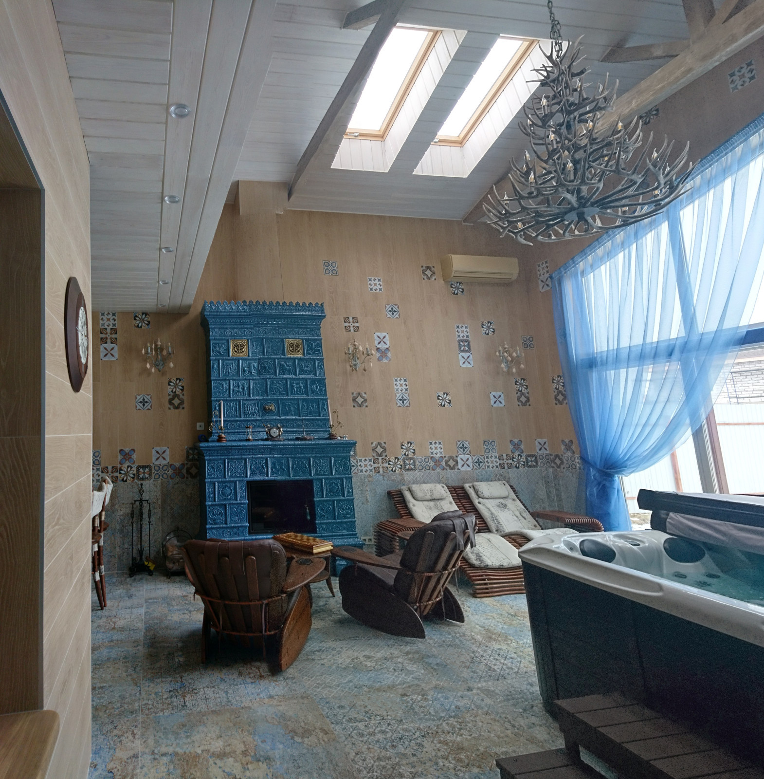 Оформление внутреннего пространства БАНА СПА для загородного дома в поселке Тимо