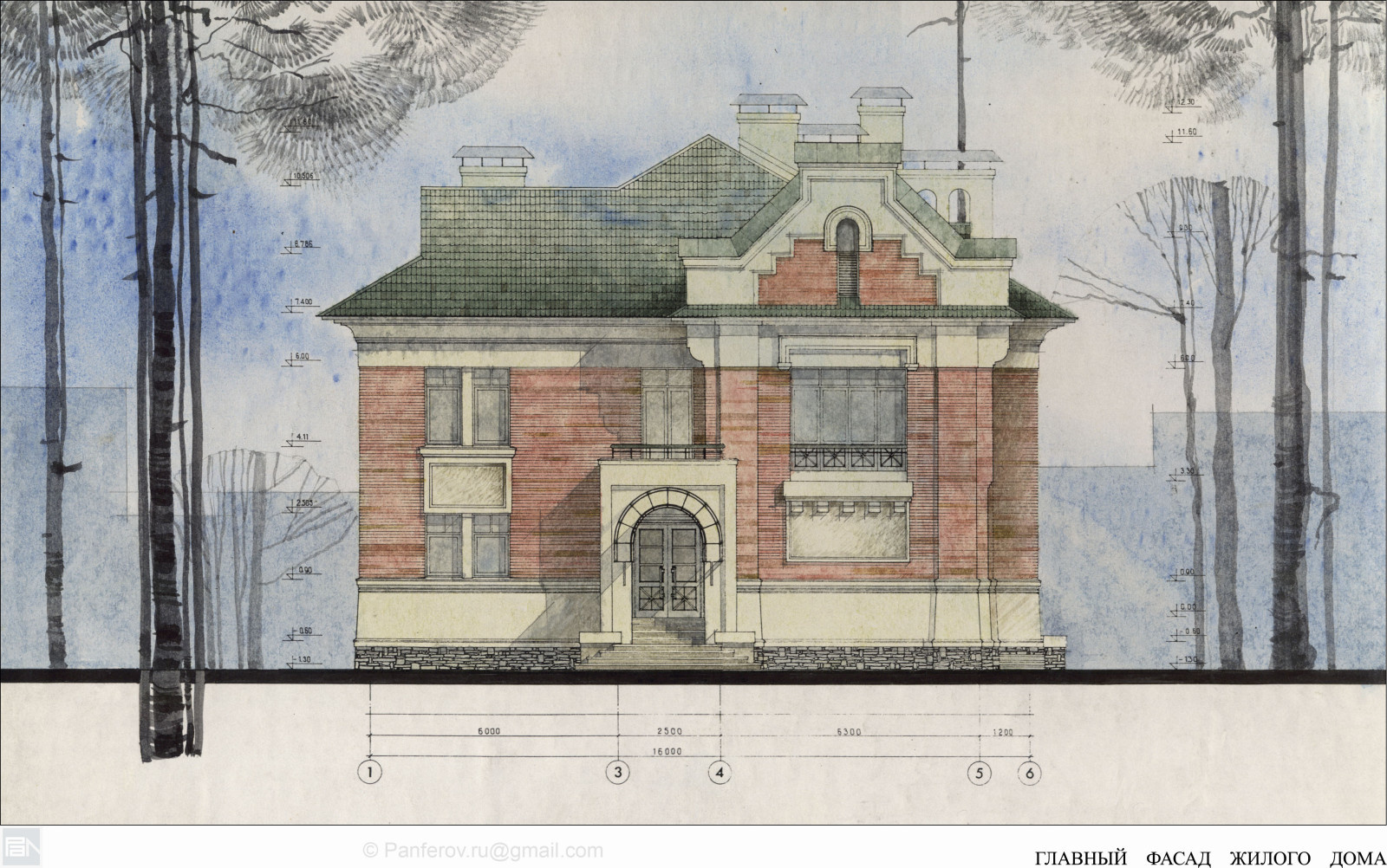Проект загородного жилого дома в Подмосковье