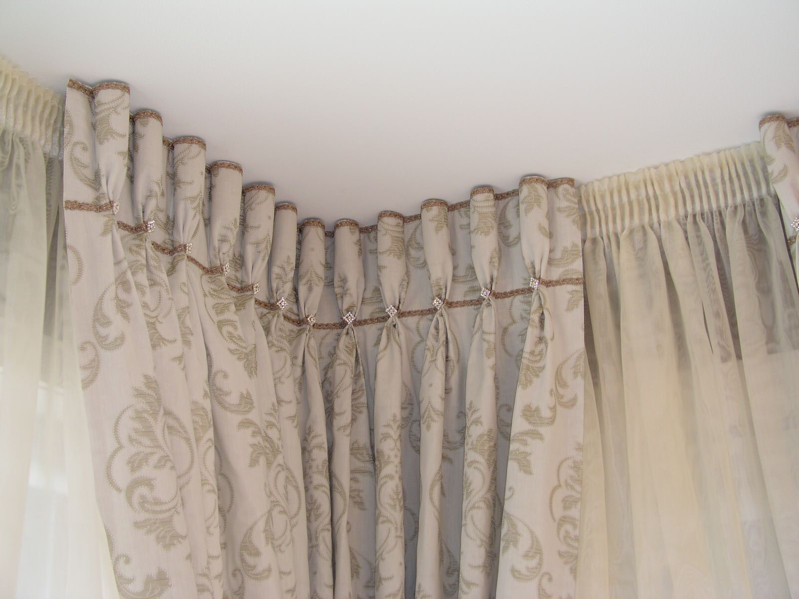 Текстильное оформление спальни в ЖК "Триумф-Палас"