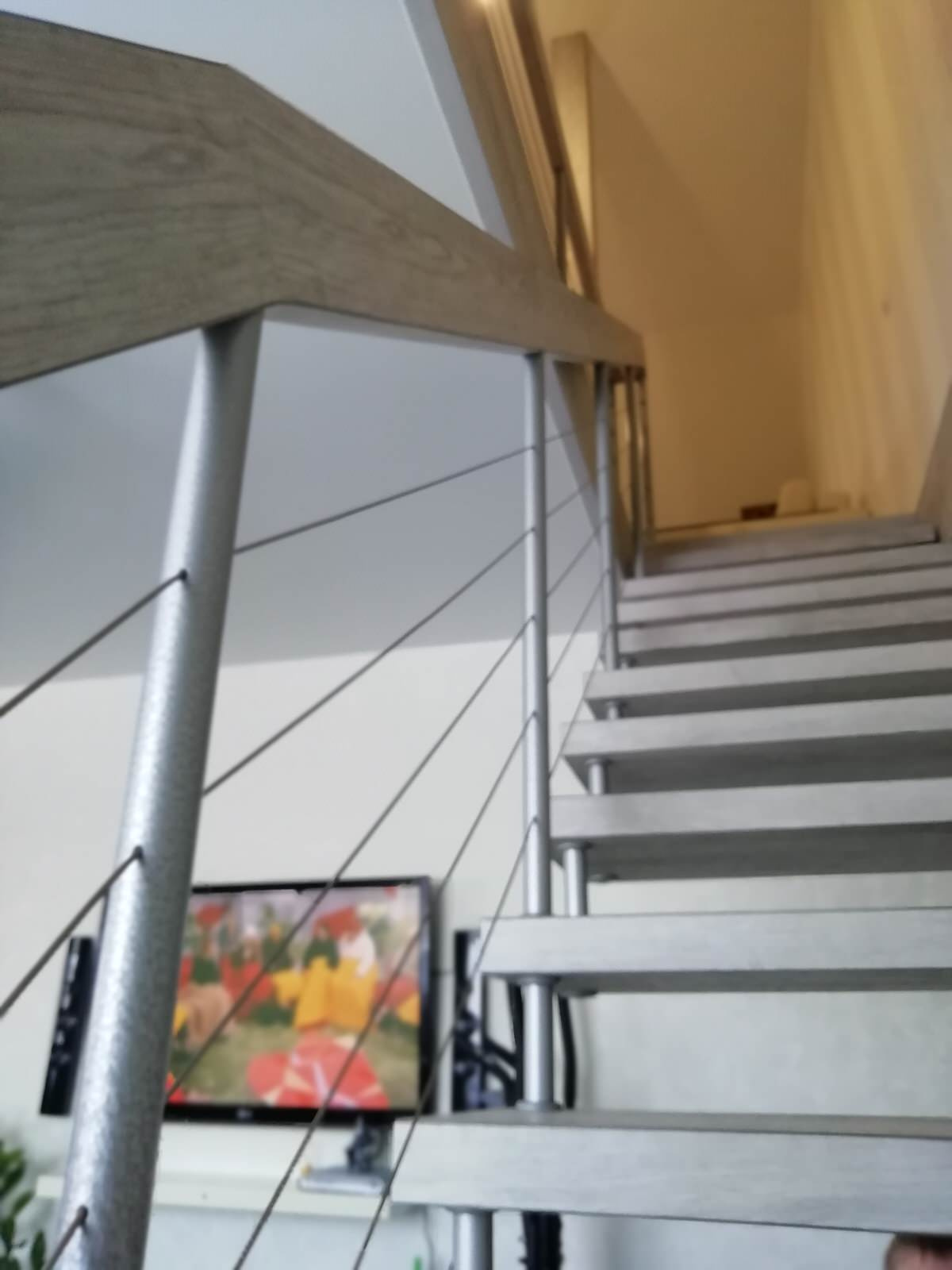 лестница больцевая беленый дуб