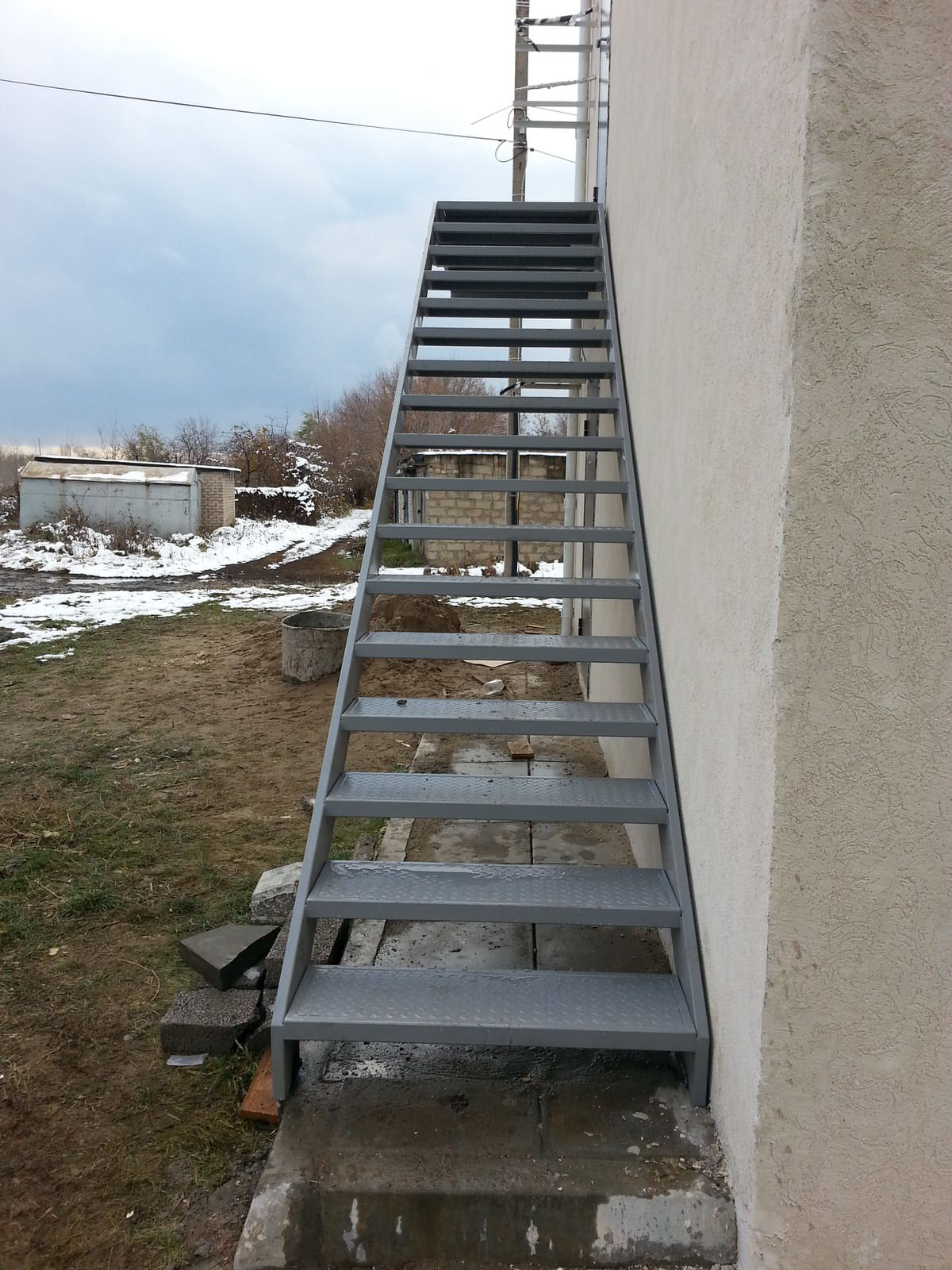 лестница из металла ограждение нерж навес