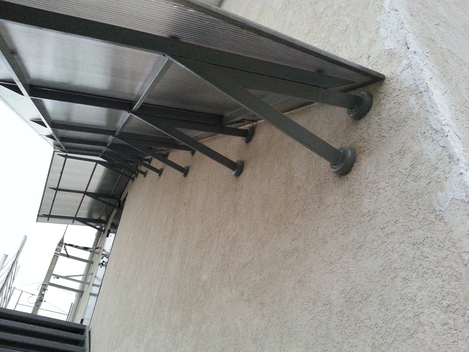 лестница из металла ограждение нерж навес