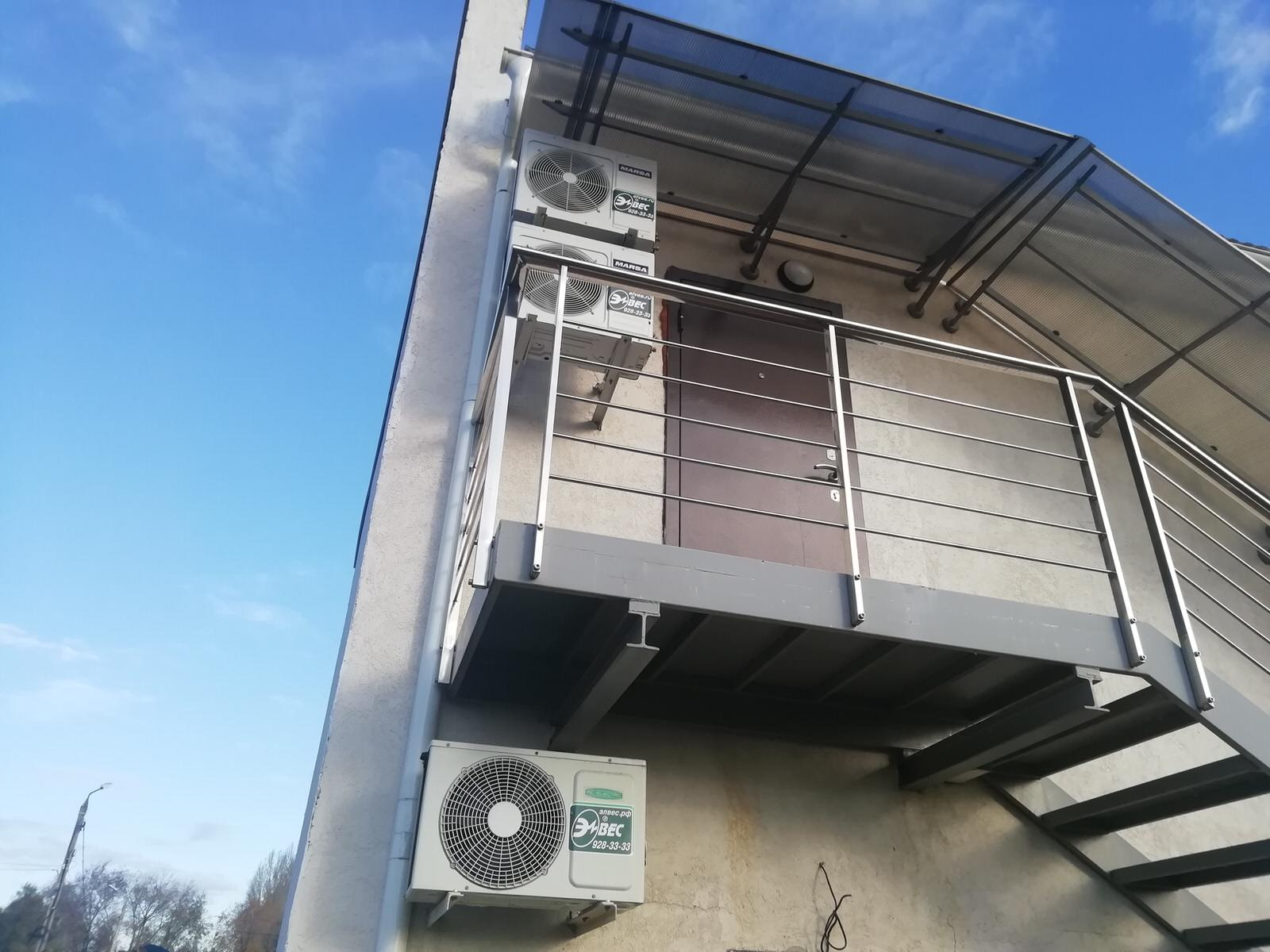 лестница из металла ограждение нерж навес