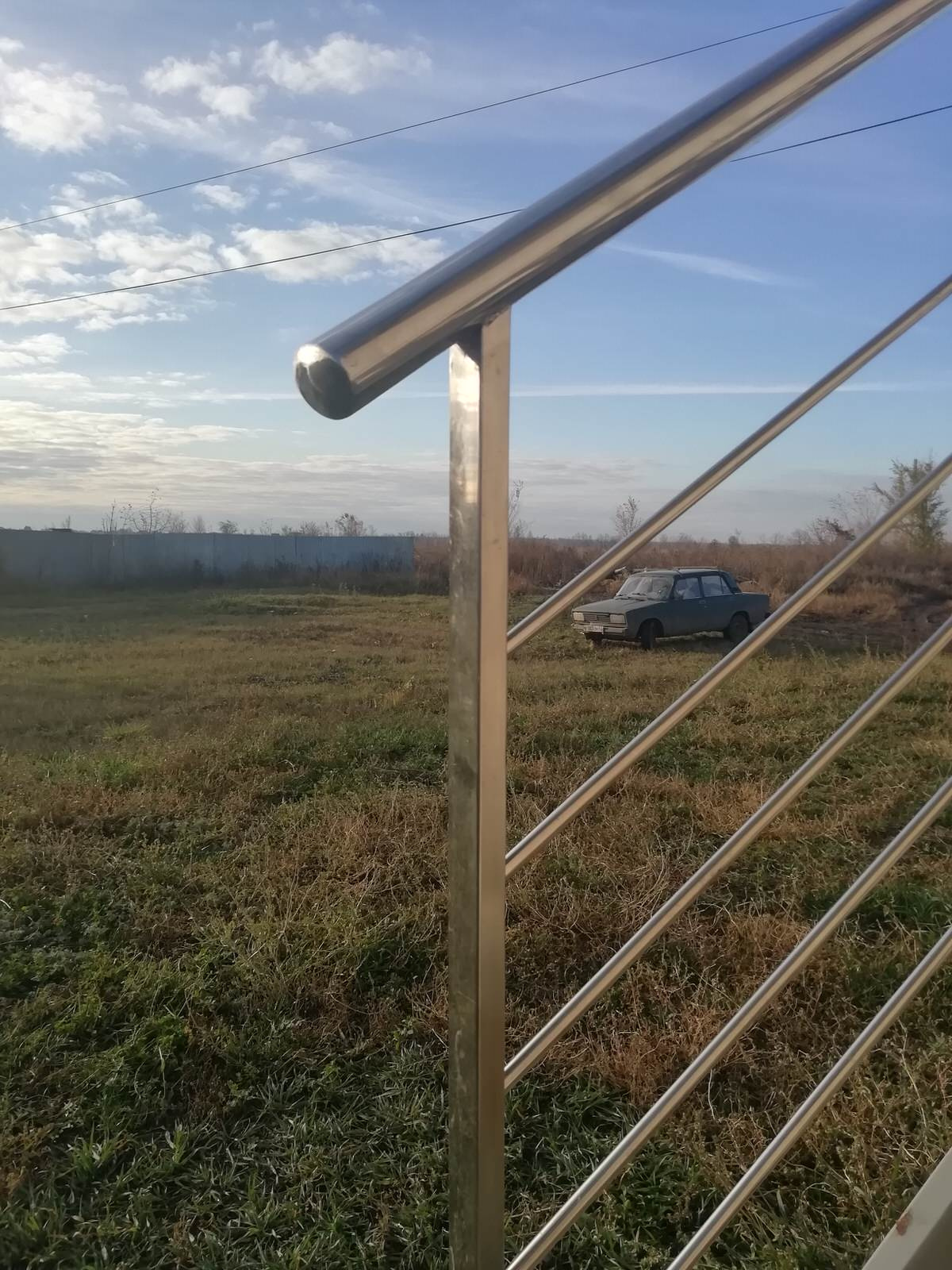 лестница из металла ограждение нерж навес