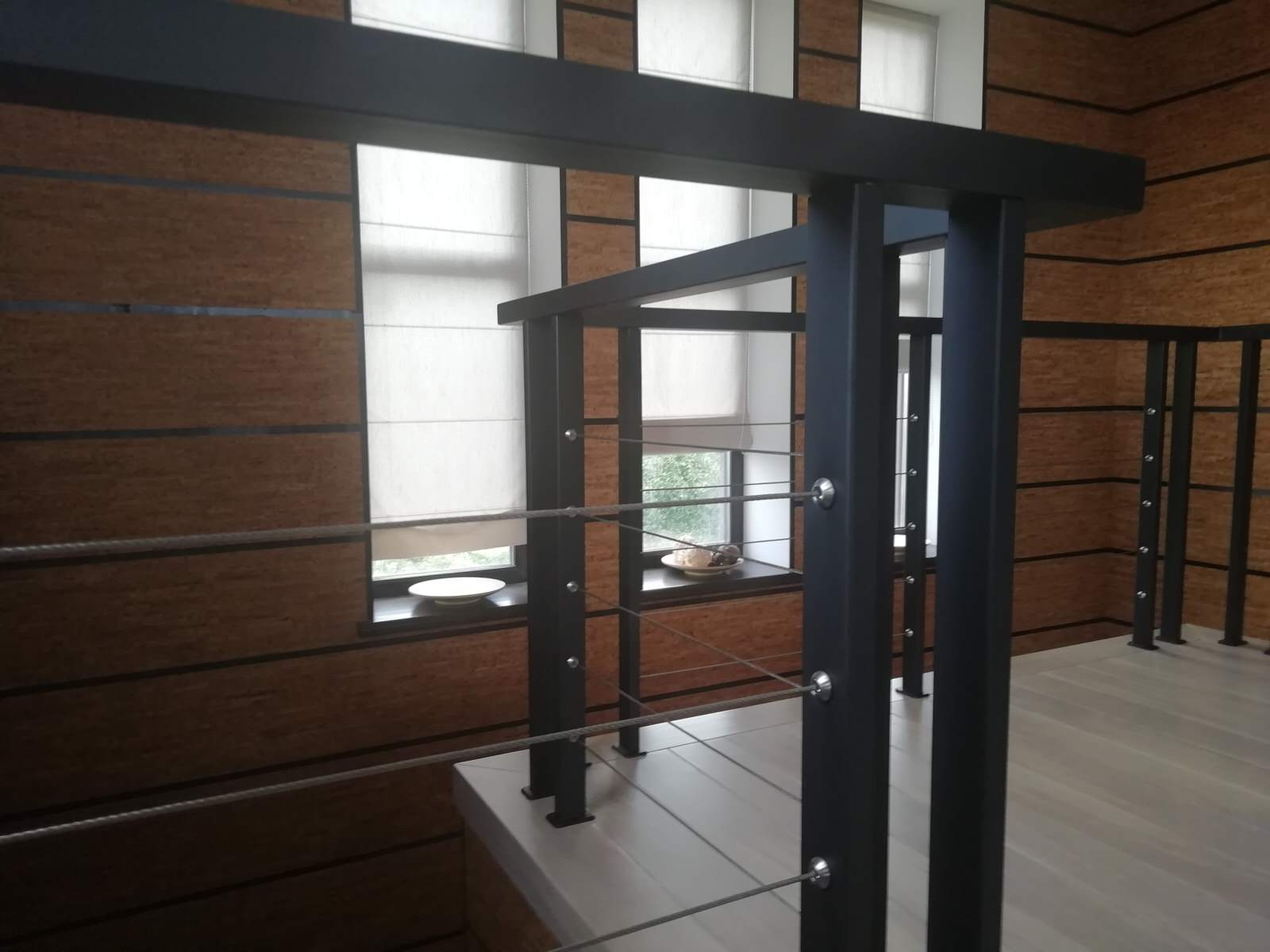 лестница беленый дуб с подсветкой