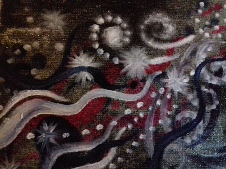 Квантовые картины с шунгитофулереновой крошкой.