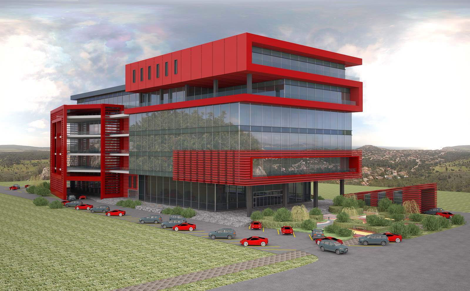 Архитектурный концепт офисного здания в Гамбурге