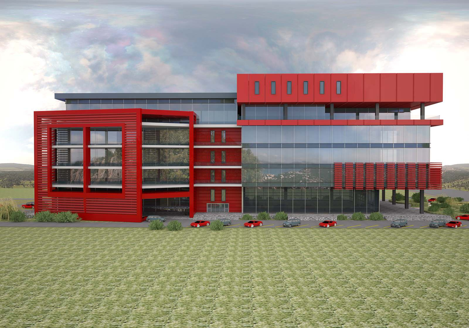 Архитектурный концепт офисного здания в Гамбурге