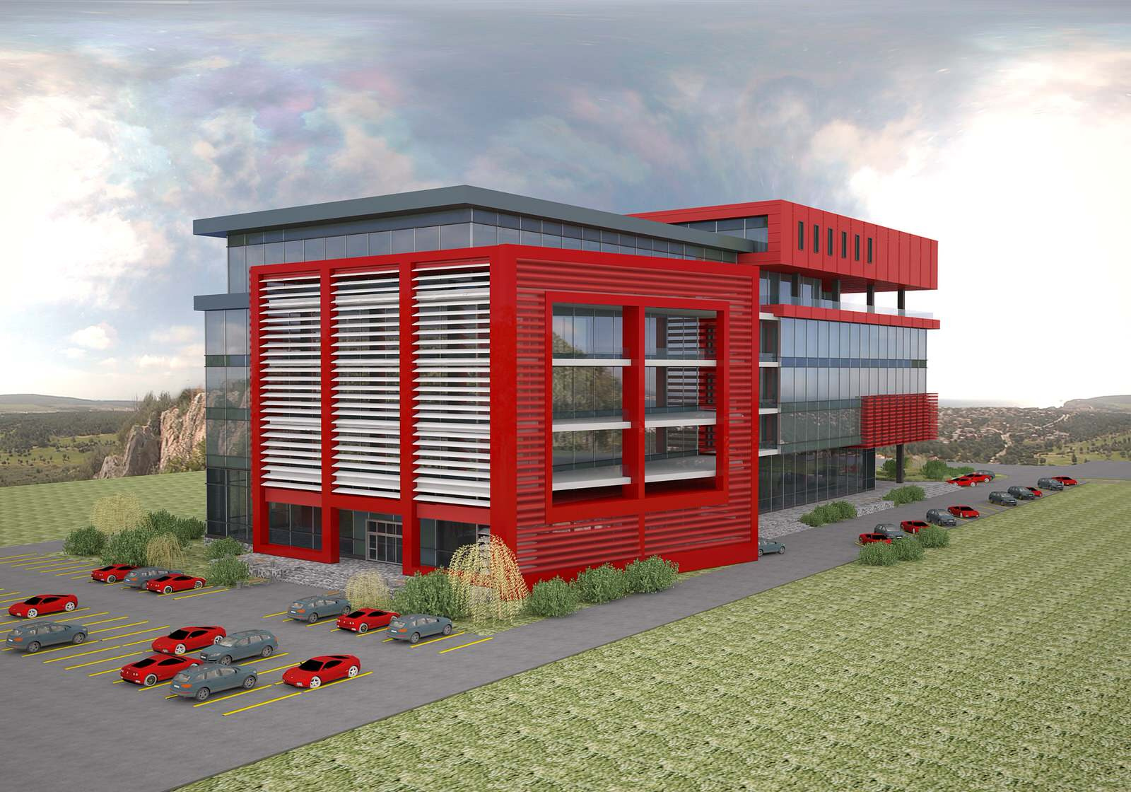 Архитектурный концепт офисного здания в Гамбурге