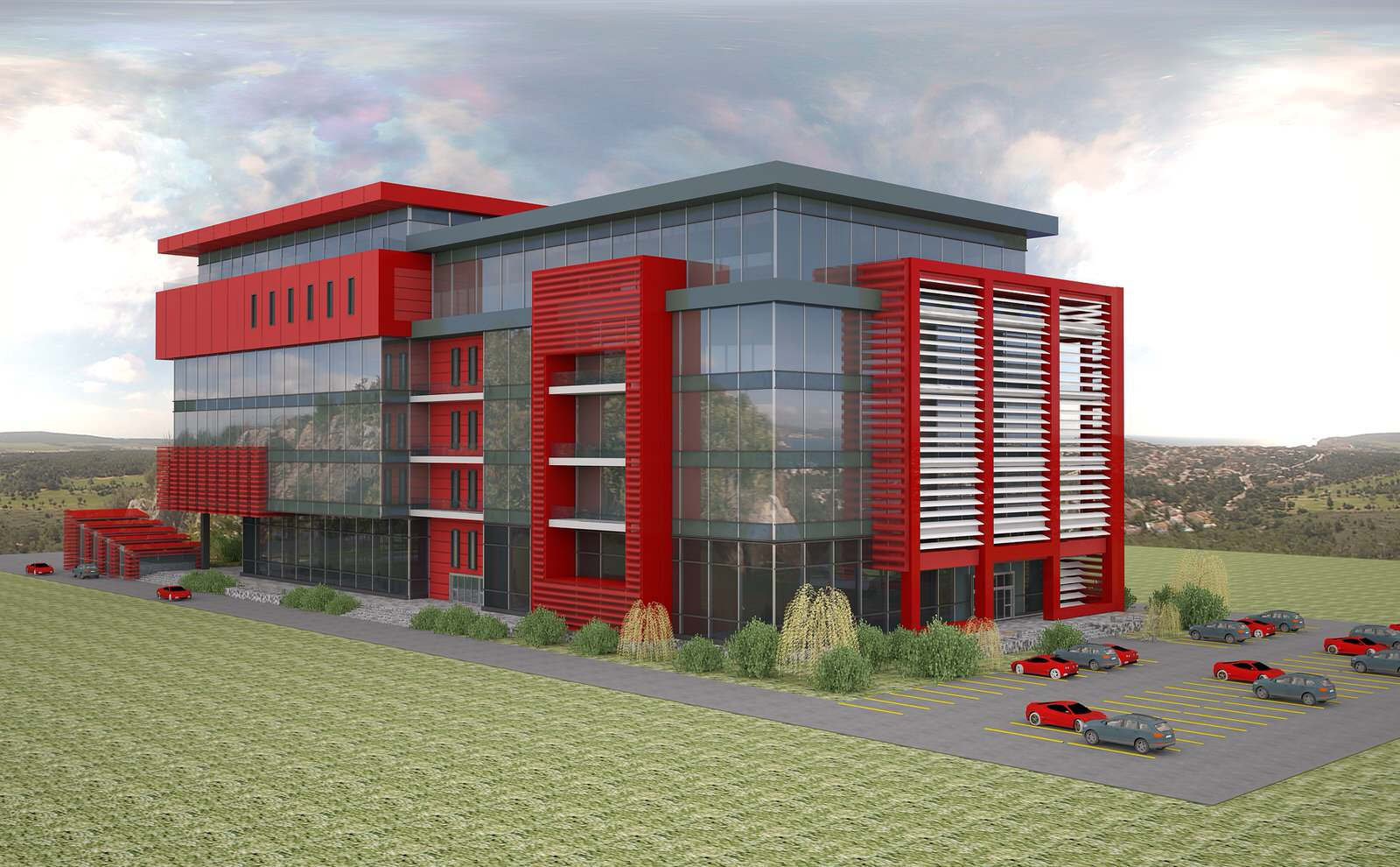 Архитектурный концепт офисного здания в Гамбурге