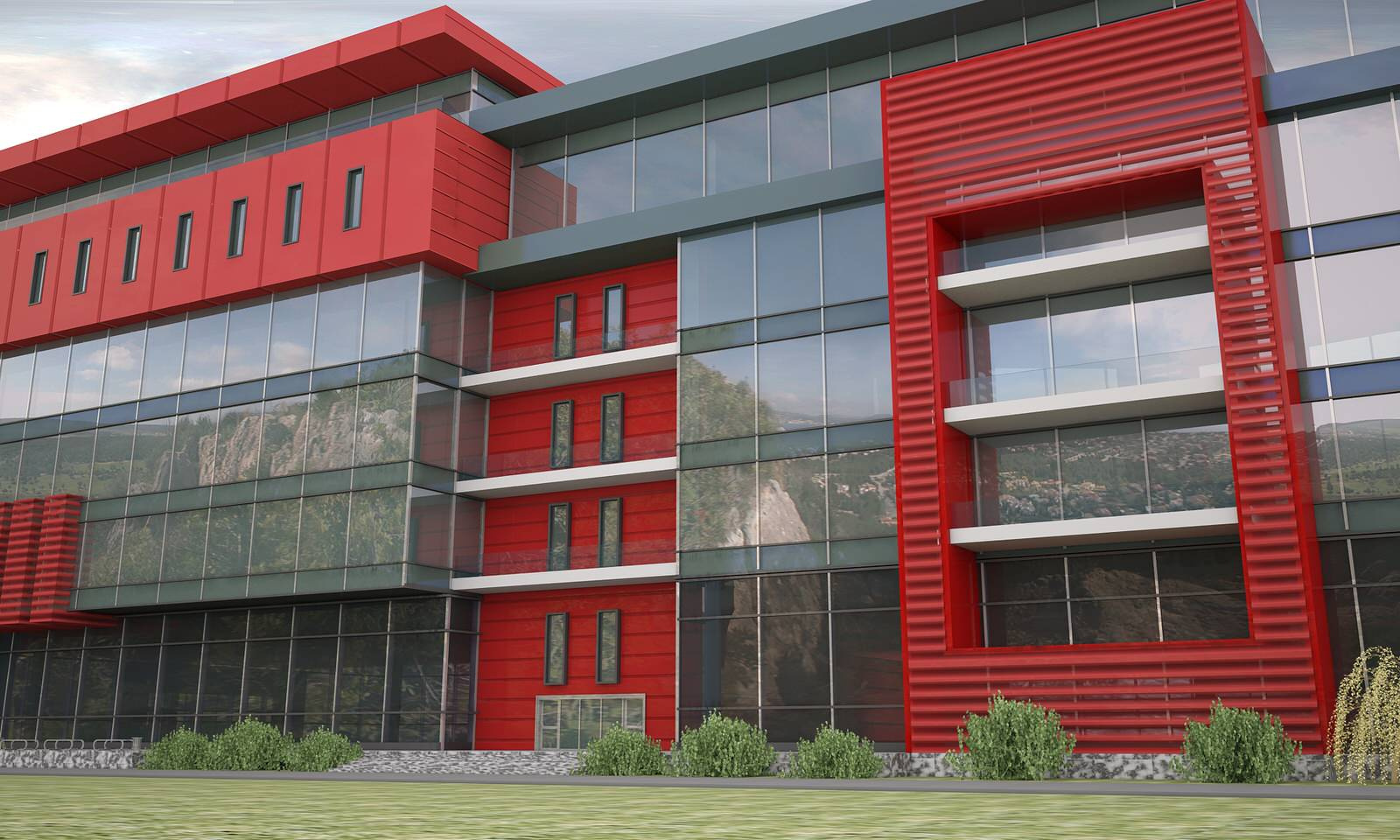 Архитектурный концепт офисного здания в Гамбурге