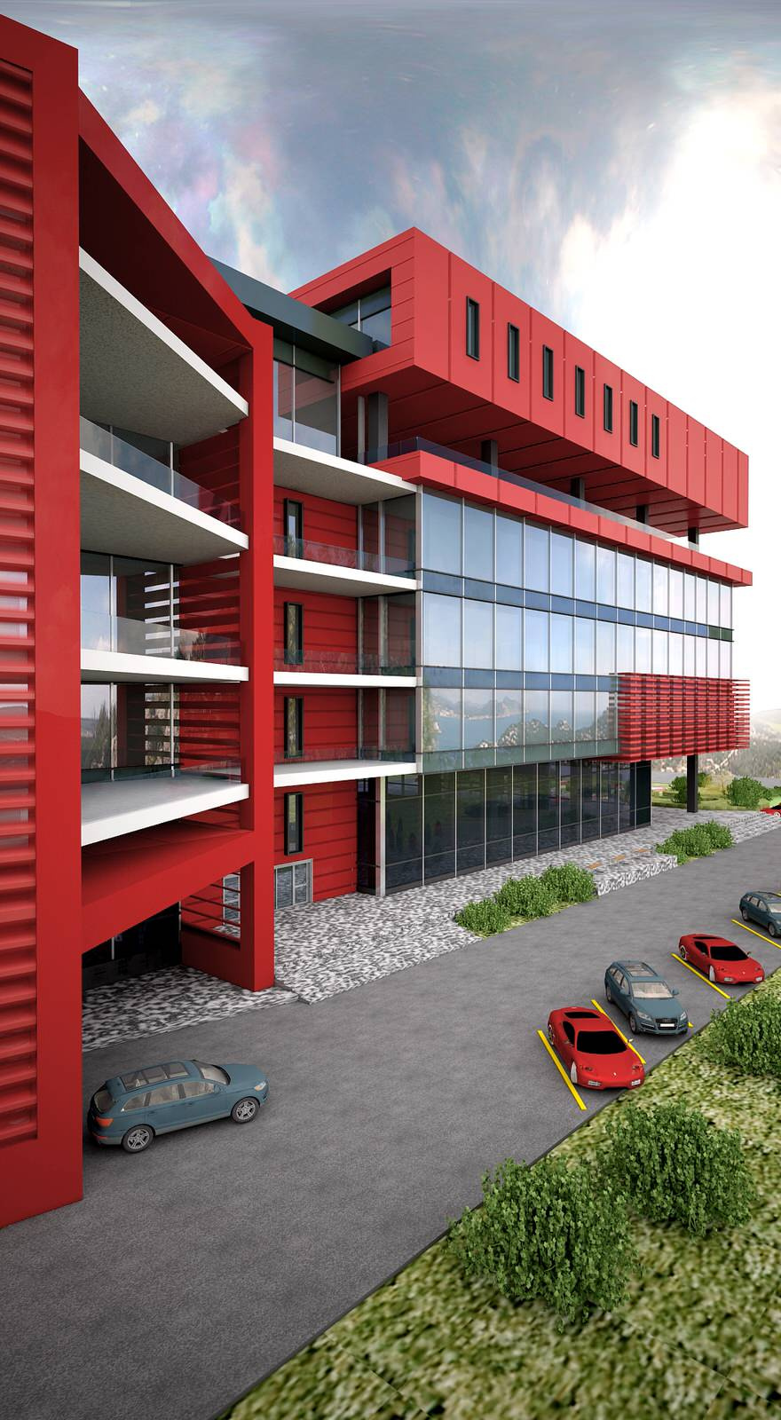 Архитектурный концепт офисного здания в Гамбурге