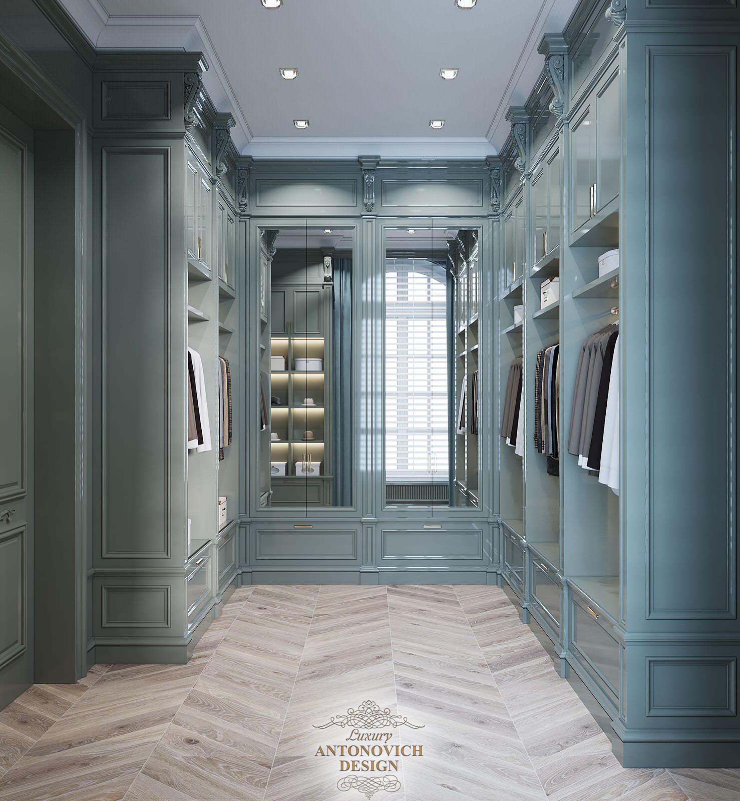 Дизайн интерьера гардеробной от студии Luxury Antonovich Design