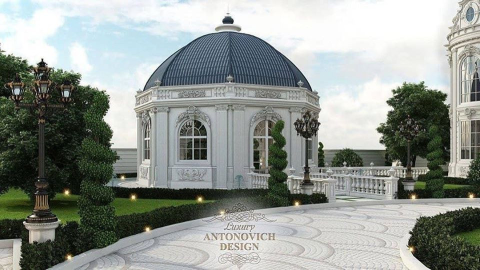 Ландшафтный дизайн дома от студии Luxury Antonovich Design