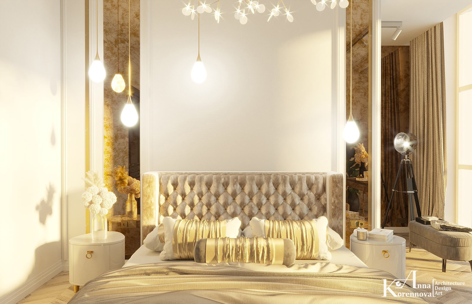 Спальня в коттедже Golden Valley