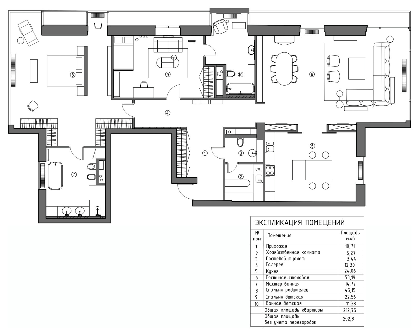 MUSE - Квартира 200 м2 в ЖК Снегири