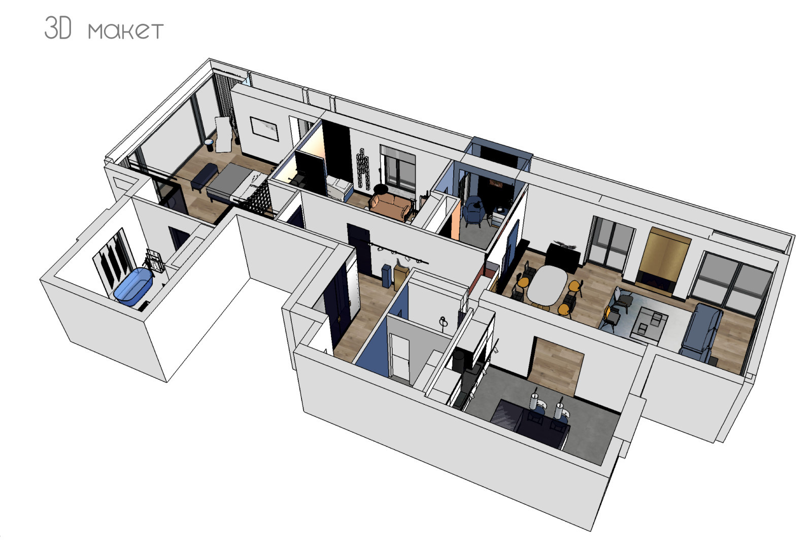 MUSE - Квартира 200 м2 в ЖК Снегири