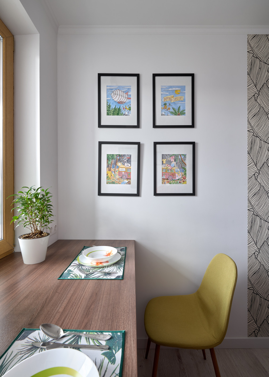 В гостях: 36 кв.м — квартира с фламинго для архитектора