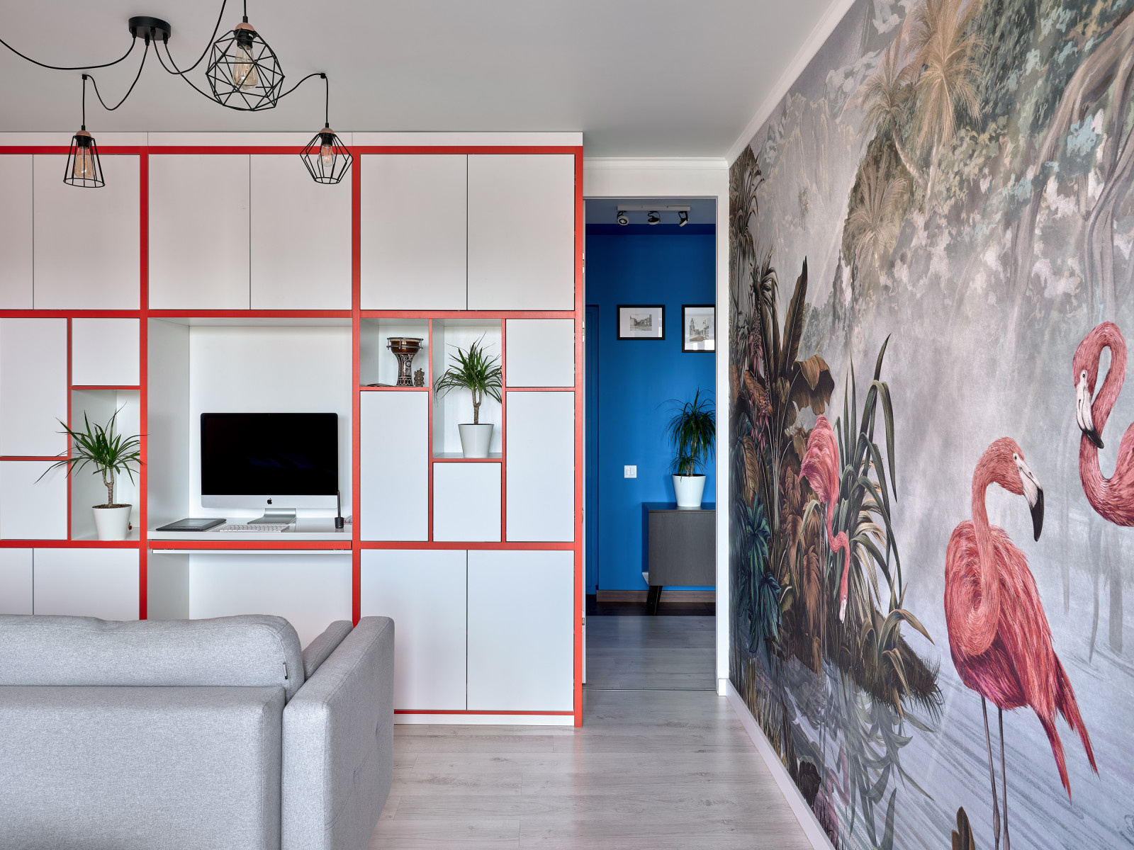 В гостях: 36 кв.м — квартира с фламинго для архитектора