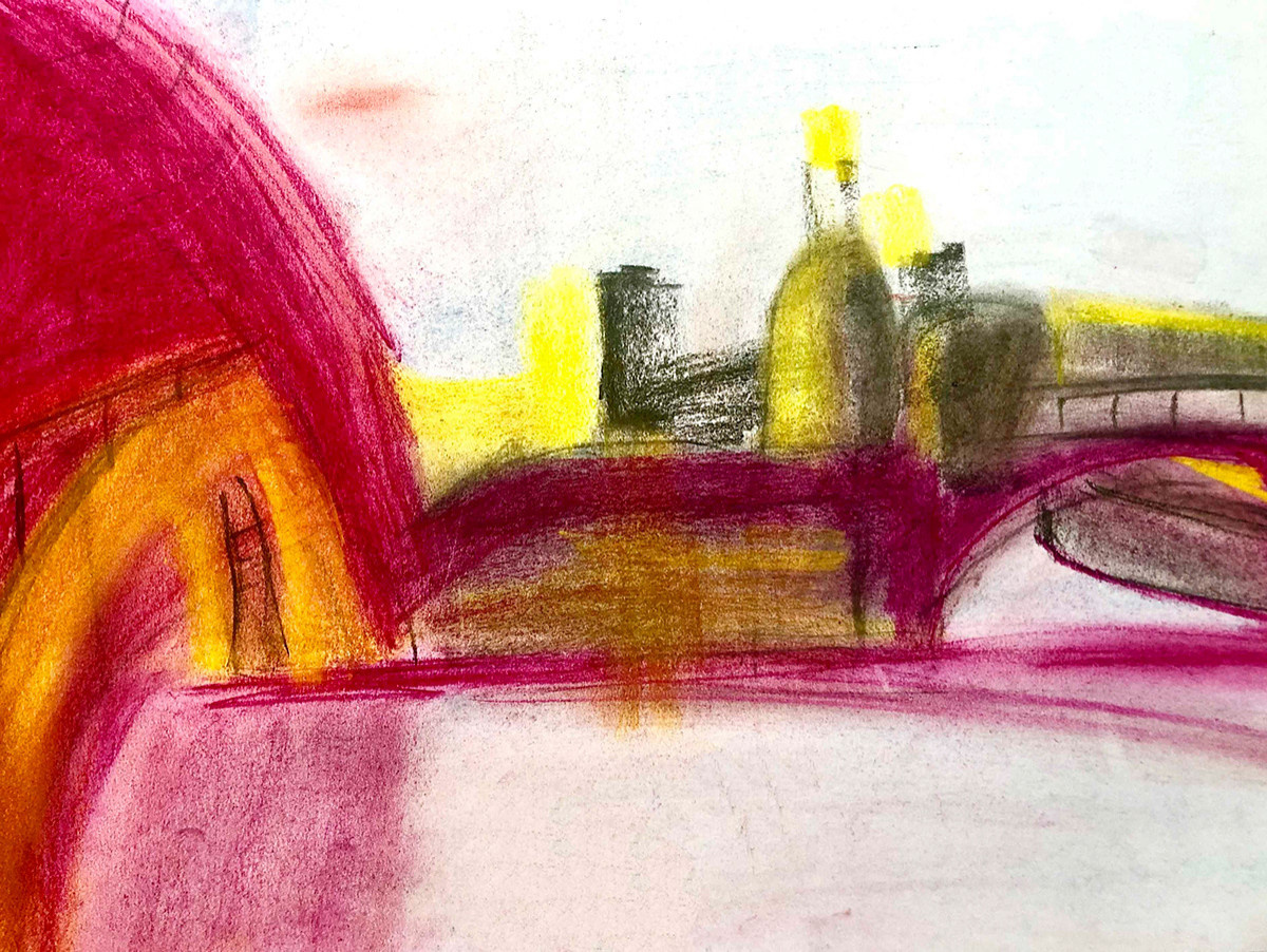 Город (пастель)