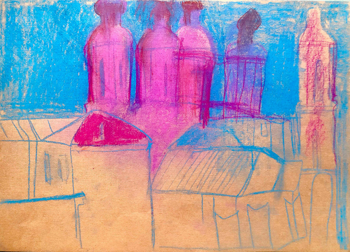 Город (пастель)