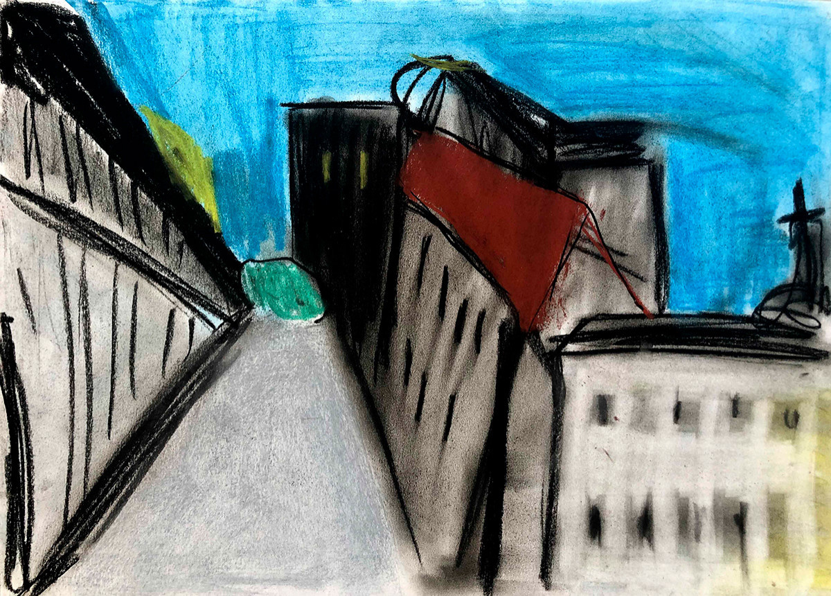 Город (пастель)