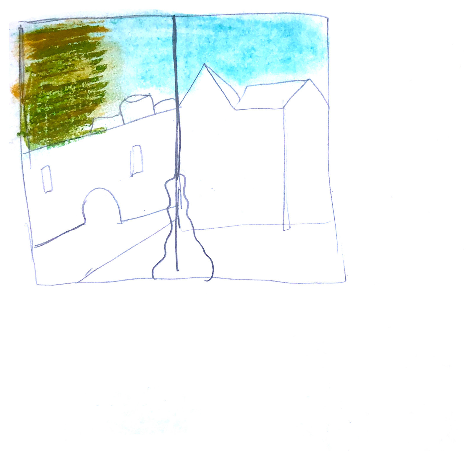 Город (пастель)