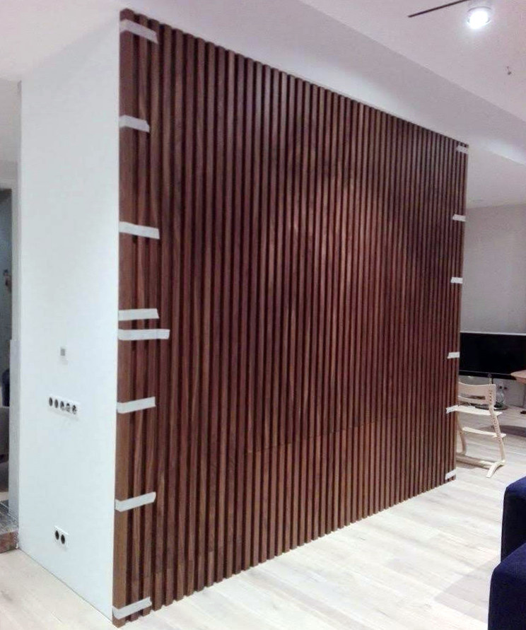 Отделка стен деревом, деревянные балки