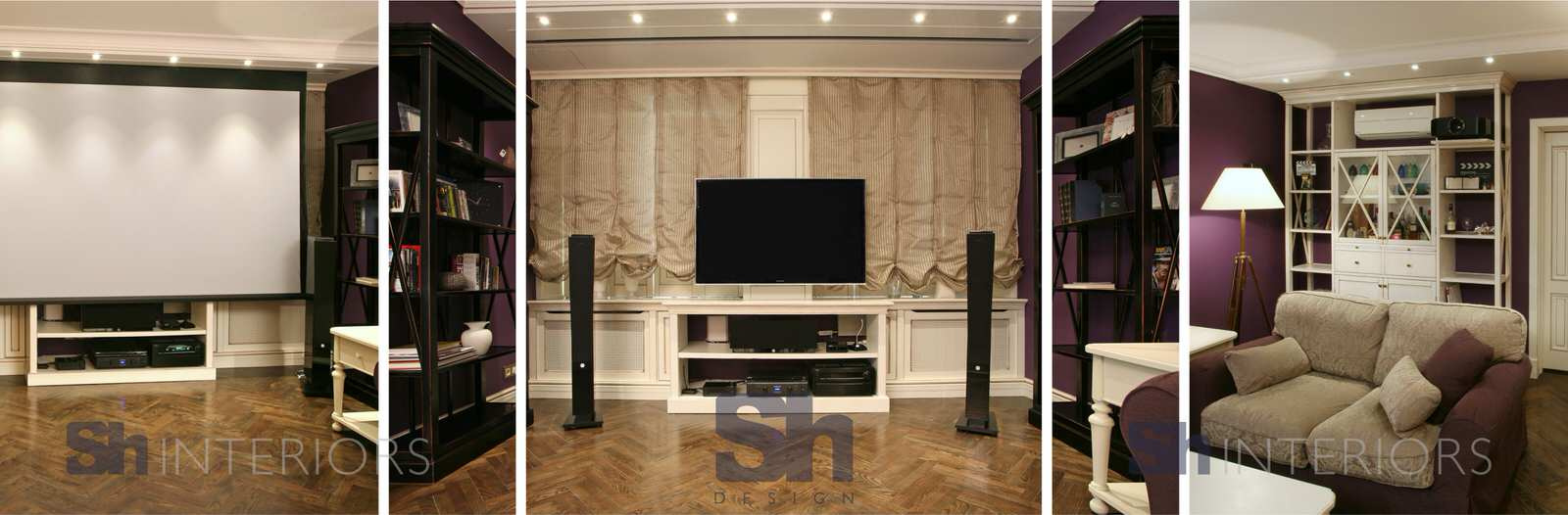 Интерьер квартиры с видом на Москву-реку. 150м2
