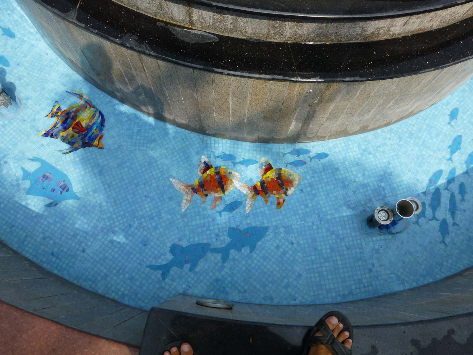 Оформление фонтана в резиденции губернатора штата Махараштра в Мумбаи (Индия)